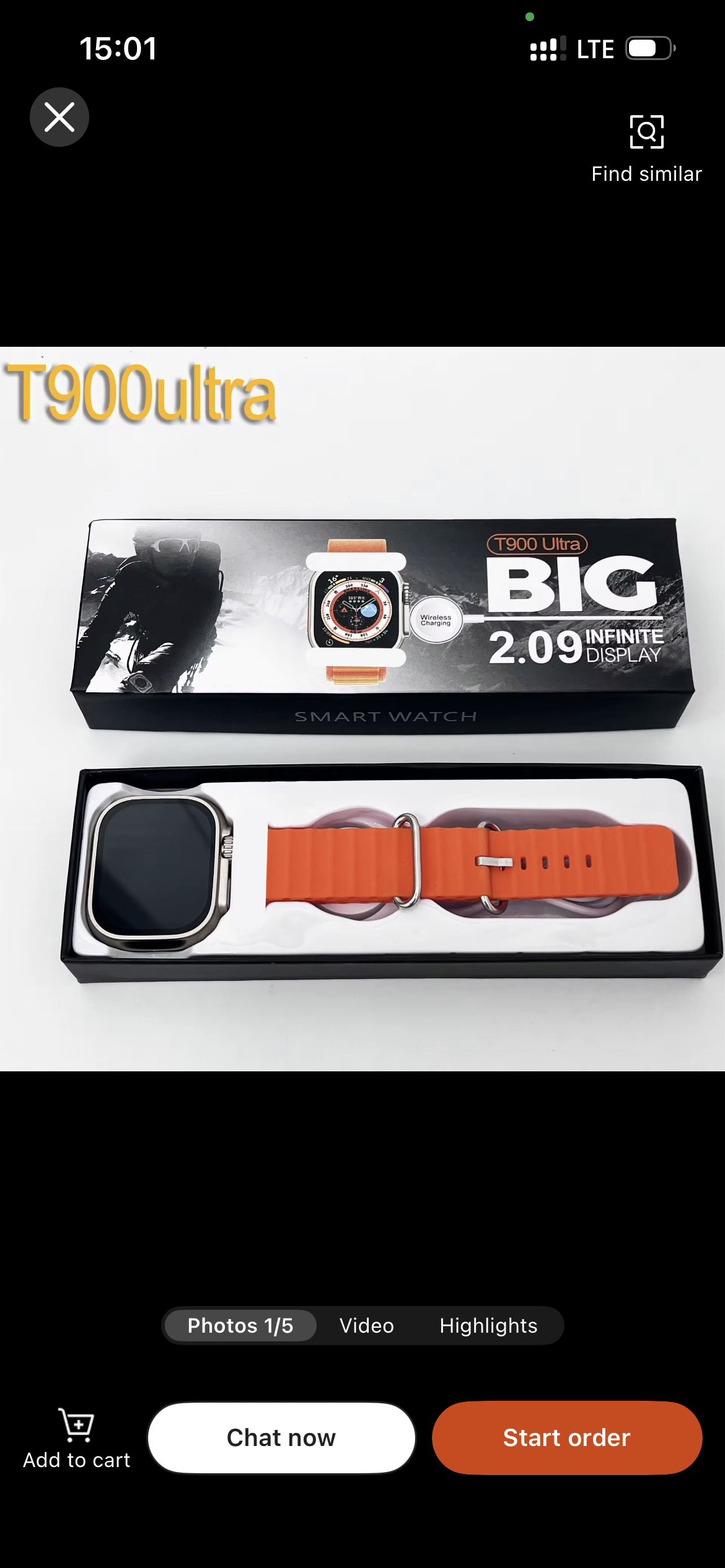 ساعت هوشمند مدل T900 Ultra - Image 4