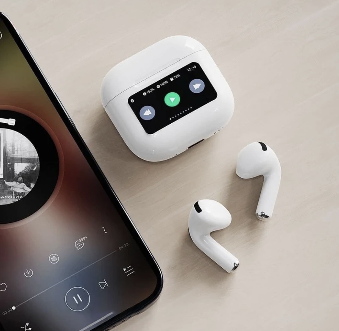 هدست بلوتوثى دبليو كى ديزاين مدل MAH INCLUDED TWS27 DISPLAY